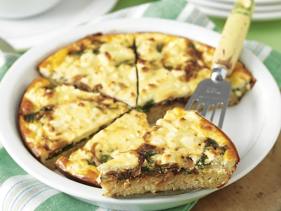 Spinach, Fetta and Rice Tart