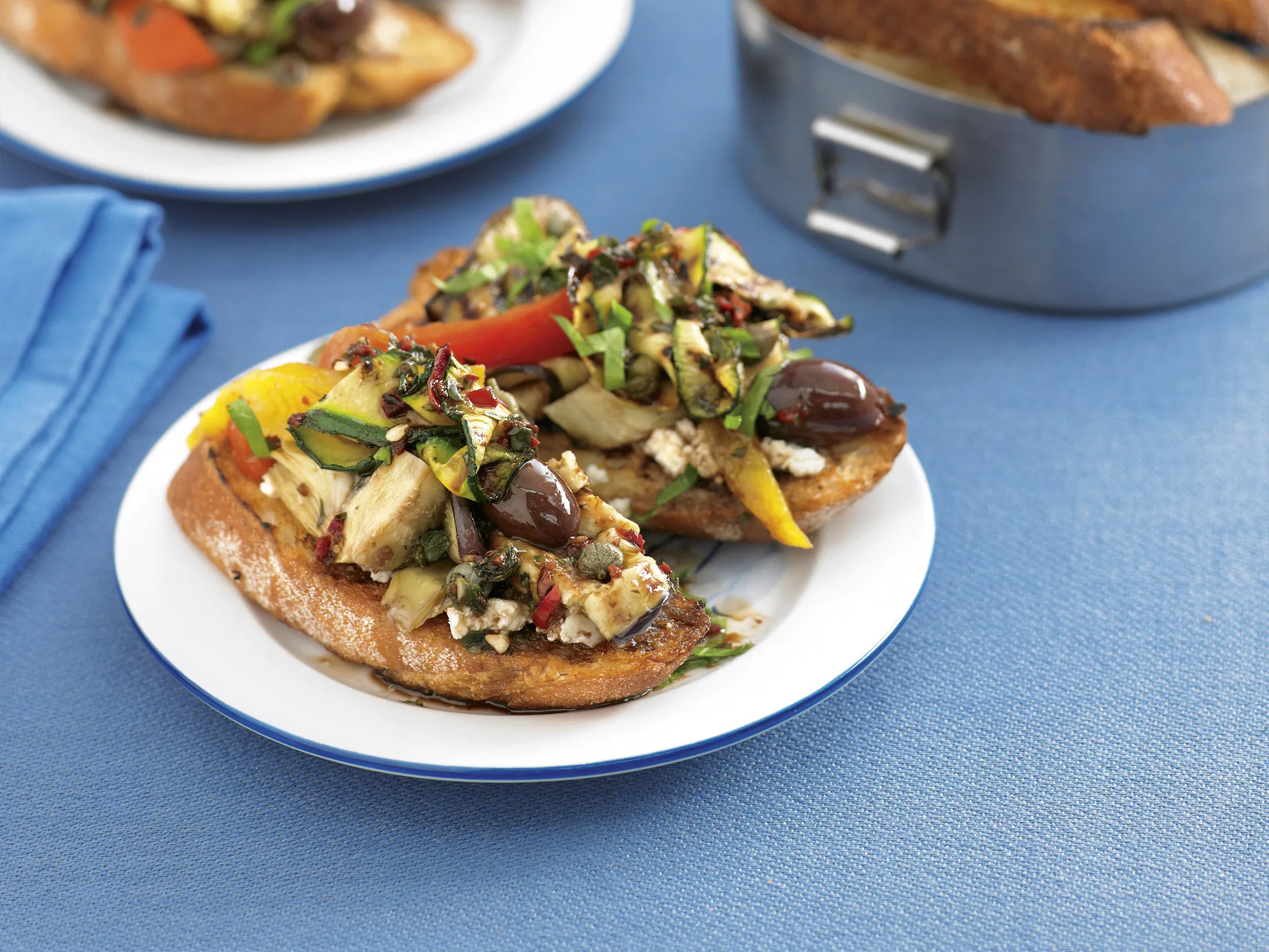 Mixed Marinated Vegie Bruschetta