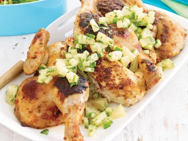 Portuguese Chicken with Pineapple Salsa