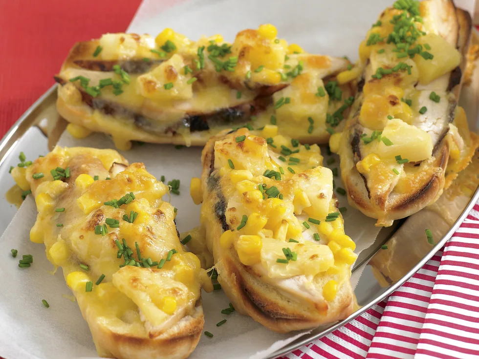 Chicken, Corn and Pineapple Melts