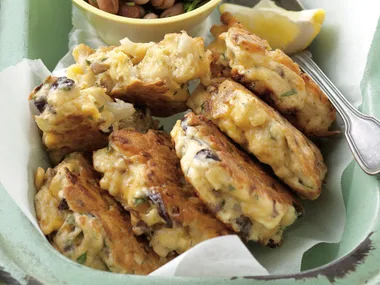 Cauliflower, Parsley and Olive Fritters