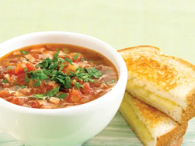 Tomato Soup with Cheese Toasties