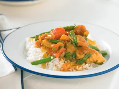 Apricot Chicken with Rice