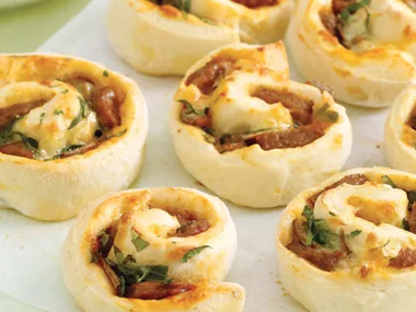 Sausage and Mushroom Pizza Scrolls