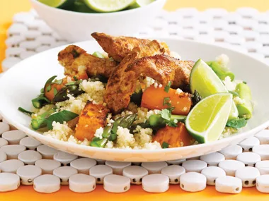 Spiced Chicken with Asparagus Couscous