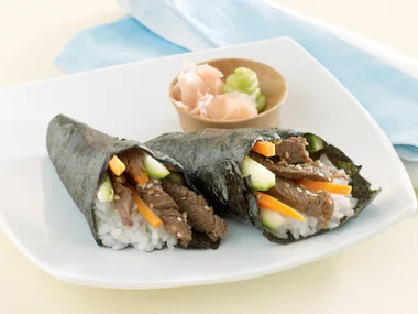 Teriyaki Beef Sushi Cones