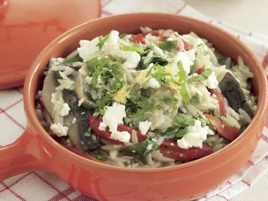 Capsicum and Spinach Risoni