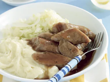 Maple Sausages with Apple Mash