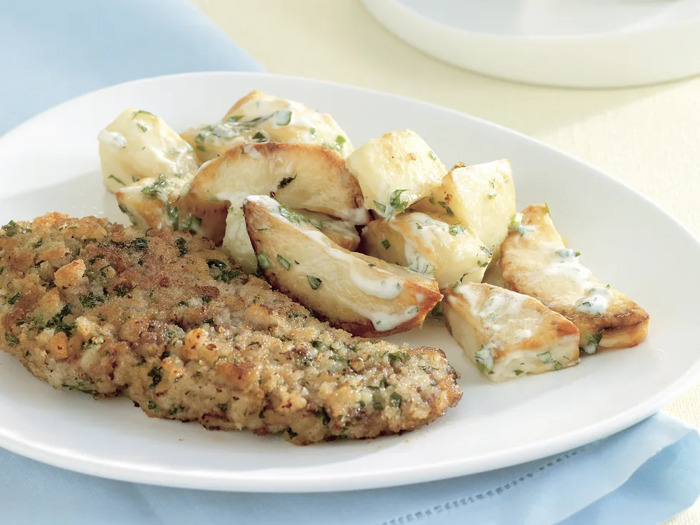 Mint and Lemon Crumbed Lamb