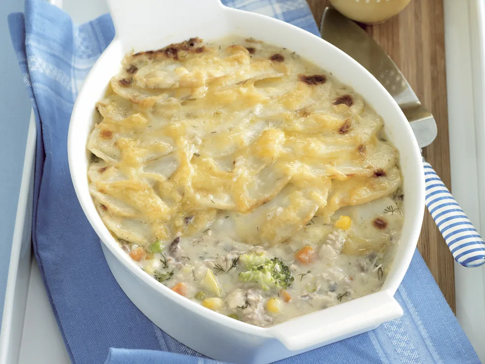 Salmon Pie with Potato Crust