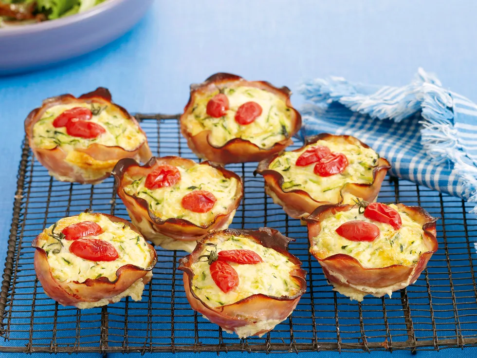 Zucchini, Ham and Cheese Cups