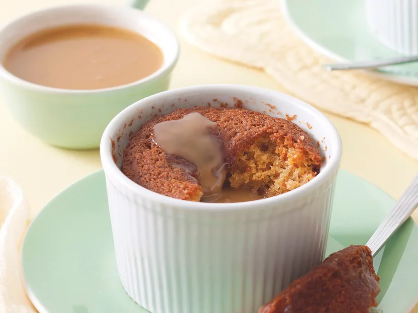 Ginger puddings with butterscotch sauce