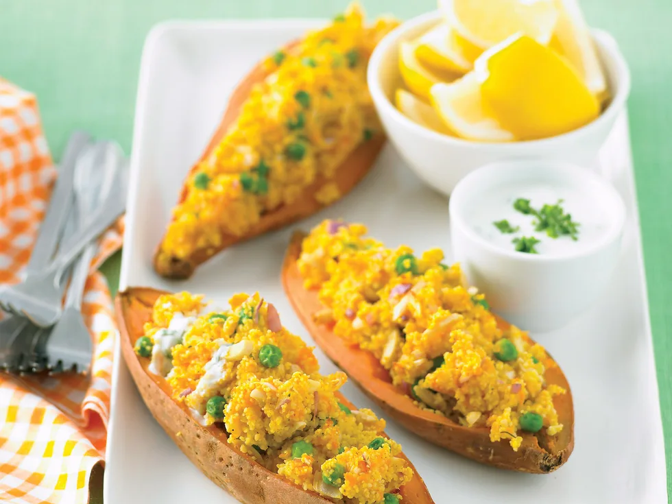 Couscous Kumara with Mint Yogurt