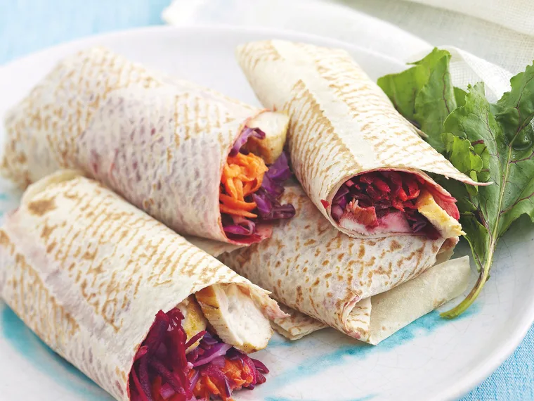 Beetroot and Chicken Wraps