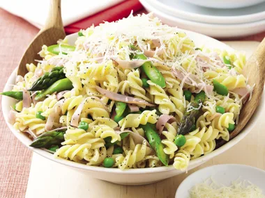 Ham and Pasta Caesar Salad