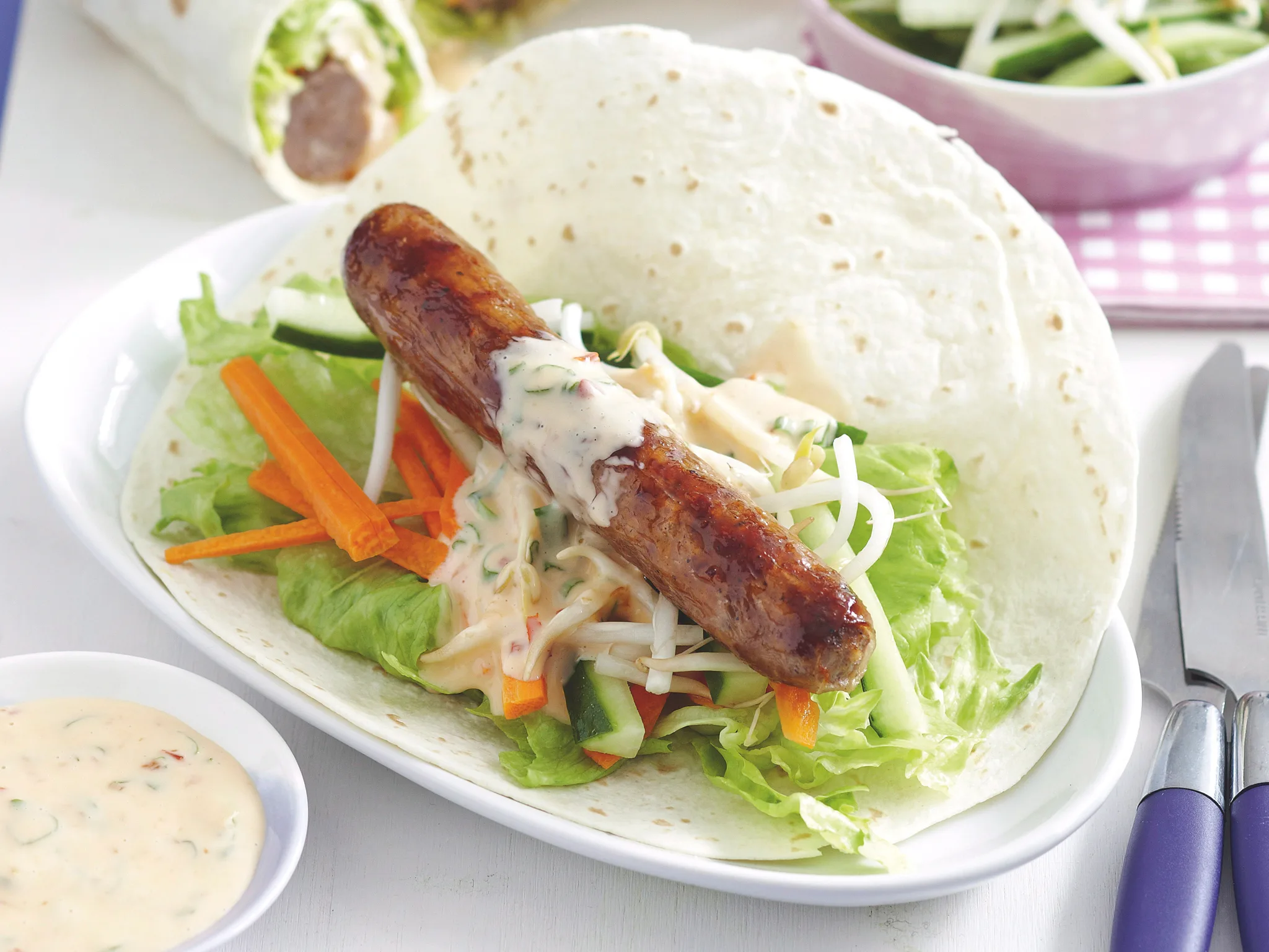 Beef and Sweet Chilli Mayo Wraps