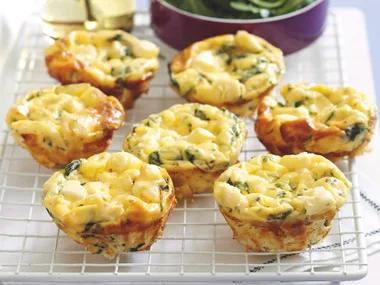 Little Spinach and 3-Cheese Frittatas
