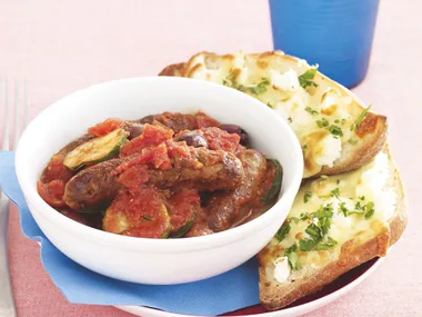 Chipolata Hotpot with Fetta Toast