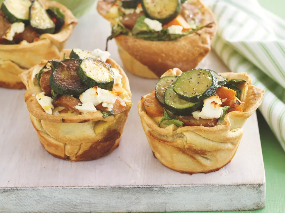 Kumara and Sausage Tarts