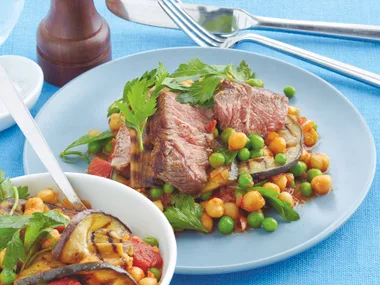 Lamb with Chickpea Ratatouille