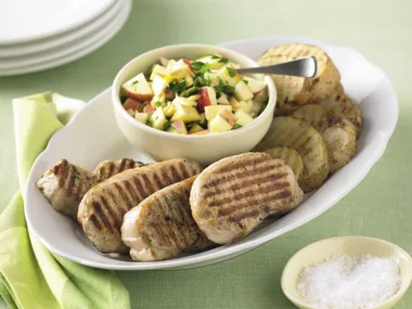 Pork and Potato with Apple Salsa