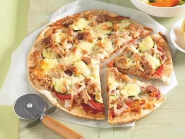 Tuna and Zucchini Pizzas