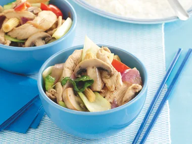 Honey Soy Chicken and Mushroom Stir-fry