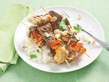 Teriyaki Beef with Almond Rice