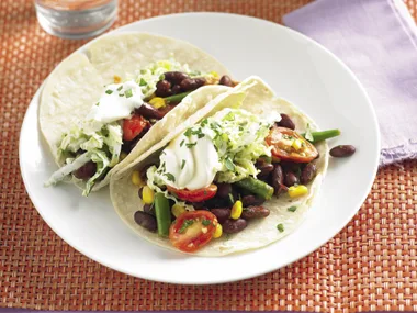 Vegetarian Tortillas with Cabbage Salad