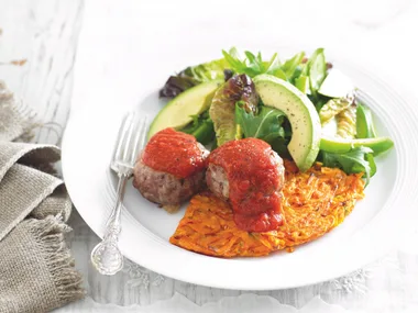 Cheesy Meatballs with Rosti