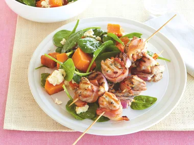 Chicken Kebabs with Kumara Salad