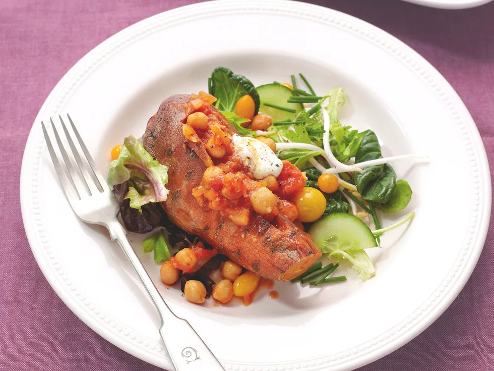 Chickpea-filled Kumara