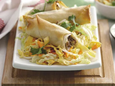 Spring Rolls with Crunchy Salad