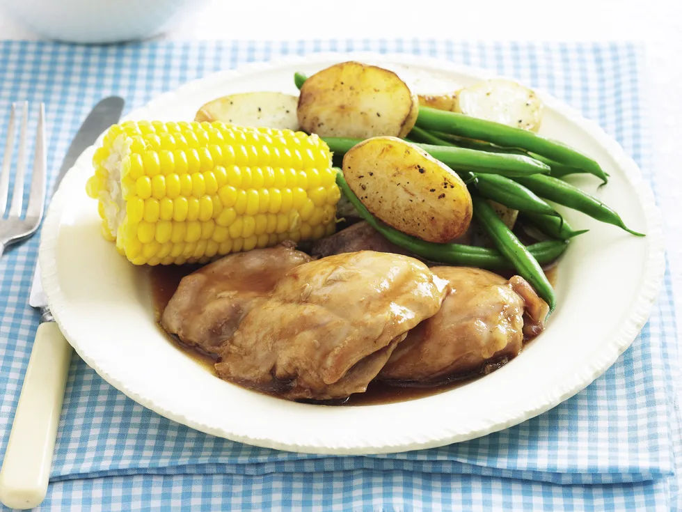Barbecue Apple-glazed Chicken