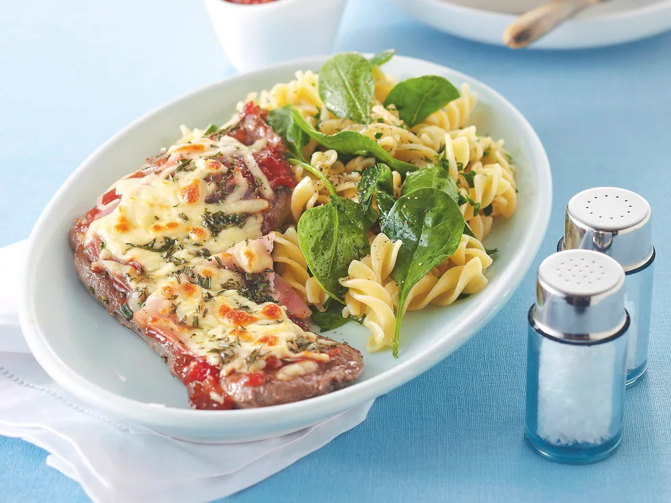 Ham and Cheese Beef Bake