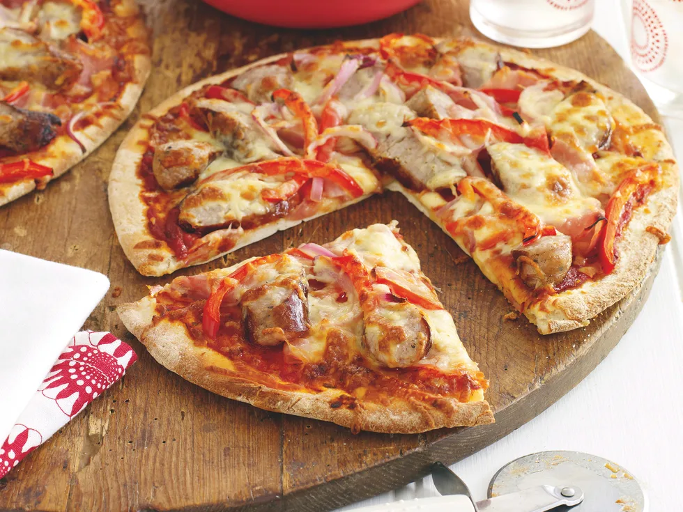 Italian Sausage and Ham Pizza