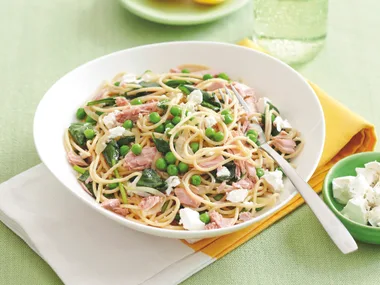 Spaghetti with Tuna and Peas