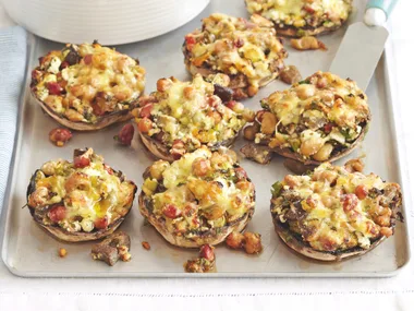 Fetta and Bean Stuffed Mushrooms