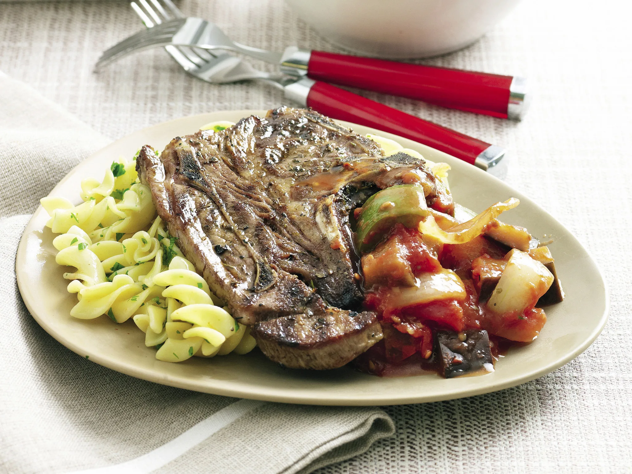 Lamb Chops with Ratatouille