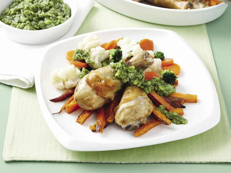 Seasoned Chicken and Kumara Chips