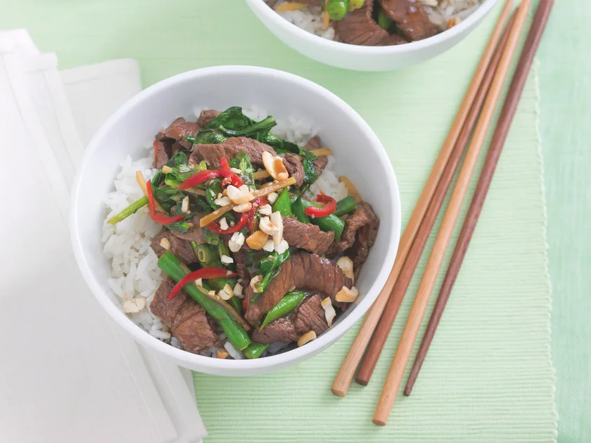Beef and black bean stir-fry