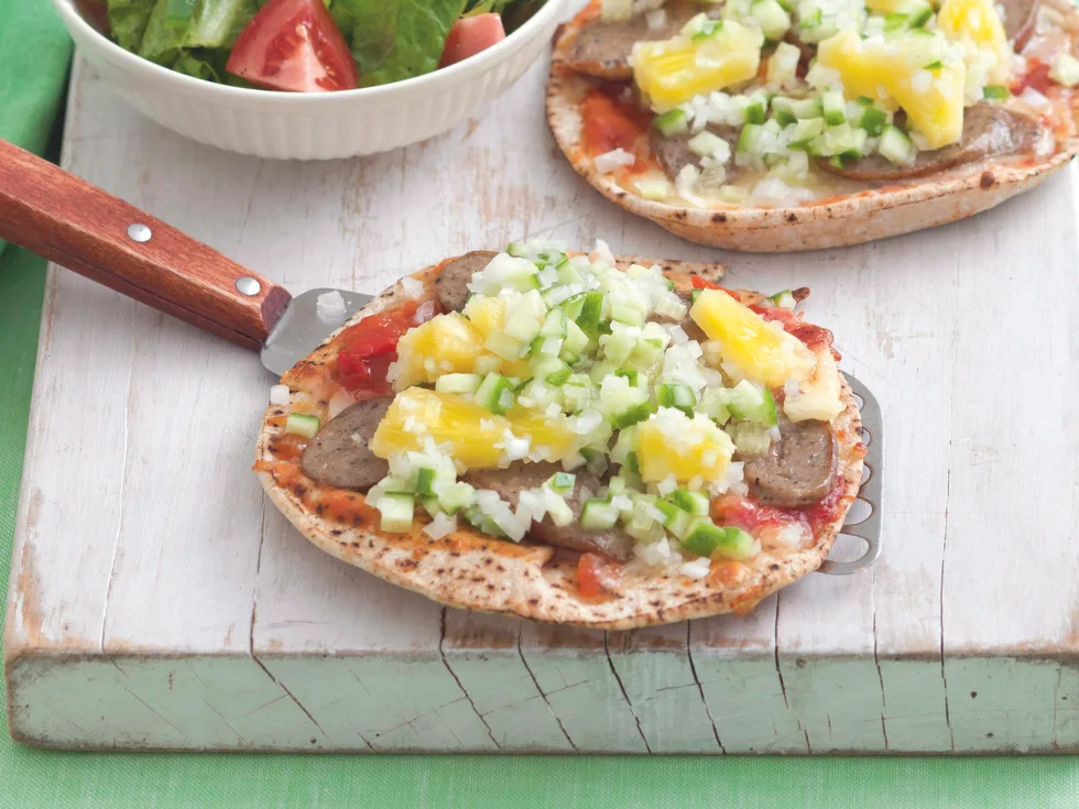 Sausage Pizza Pita Melts