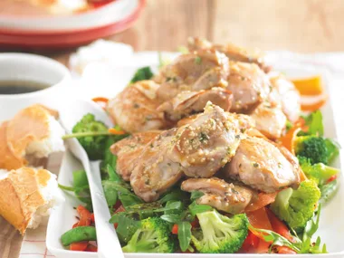 Garlic Chicken and Broccoli Salad