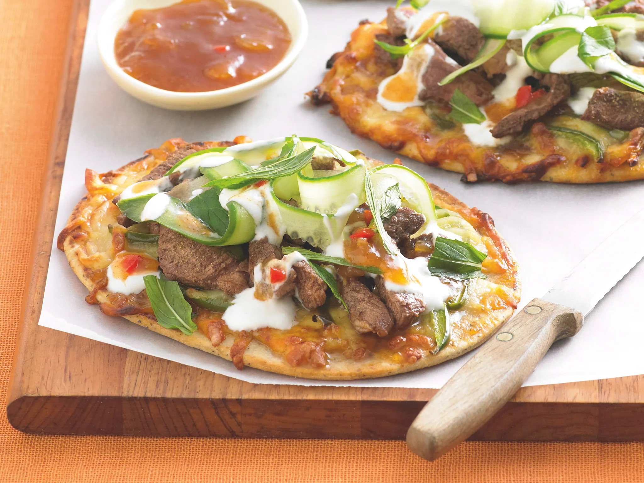 Lamb Naan Pizzas