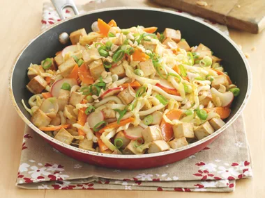 Udon Noodle and Tofu Satay Stir-fry