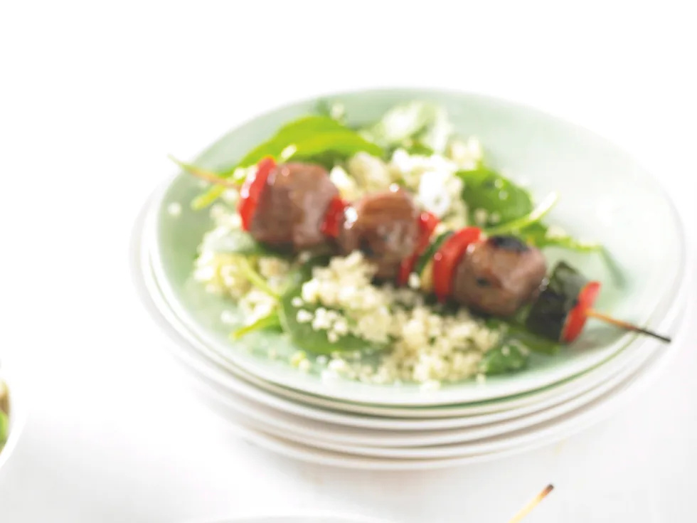 Beef Skewers with Couscous