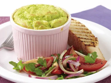 Pea and Fetta Souffle