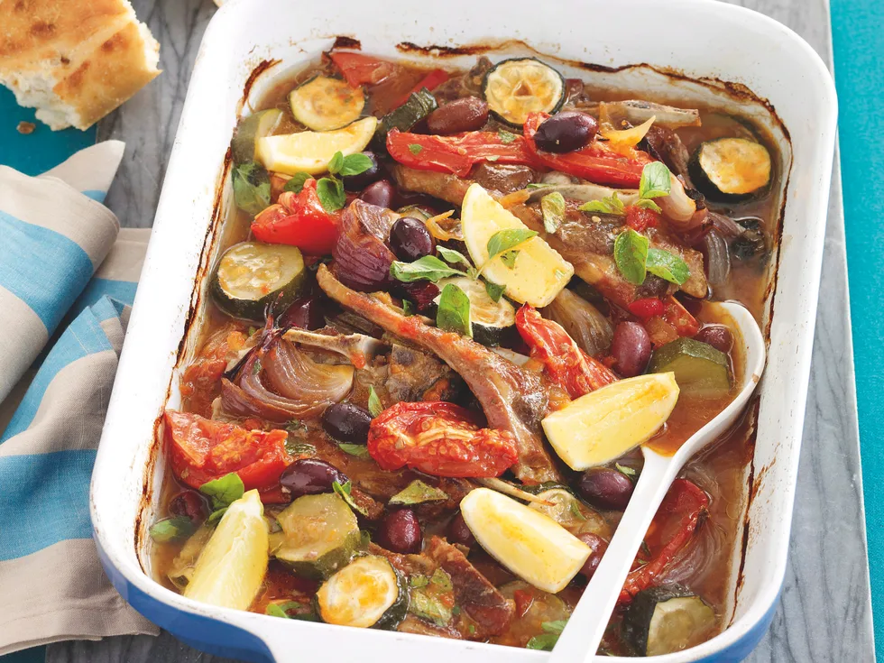 Mediterranean Lamb and Zucchini Bake
