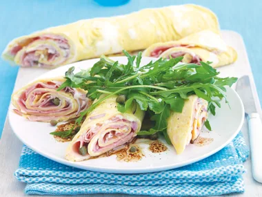 Egg, Ham and Caper Wraps