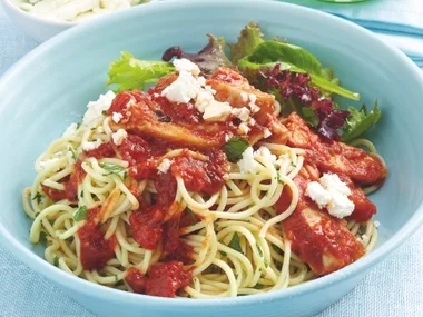 Dinner tonight, lunch tomorrow - Chilli chicken spaghetti